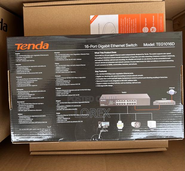 Tenda 16 Port Gigabit Switch Unmanaged Teg1016d · Photo 4