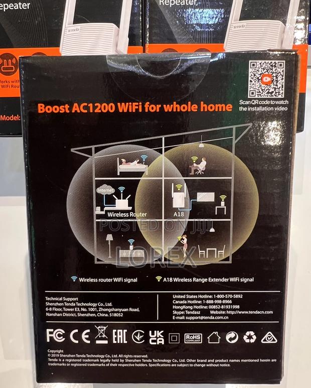 Tenda Ac1200 Wifi Range Extender Gigabit Wifi Repeater A18 · Photo 4