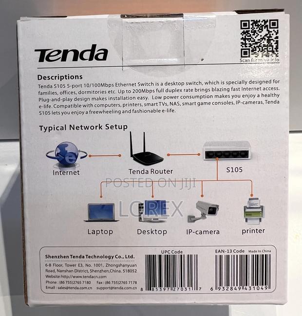 Tenda 5 Port Desktop Switch 10/100mbps S105 · Photo 4