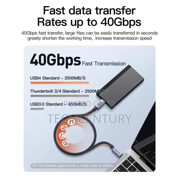 Mindpure Usb4 40gbps Transfer Speeds, 240w Cable, 1 Meter. photo 4