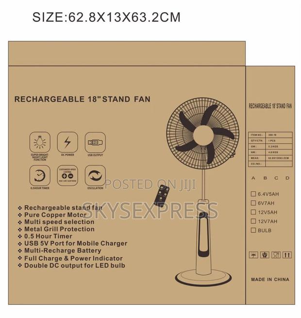 Solar Rechargeable Standing Fan photo 4