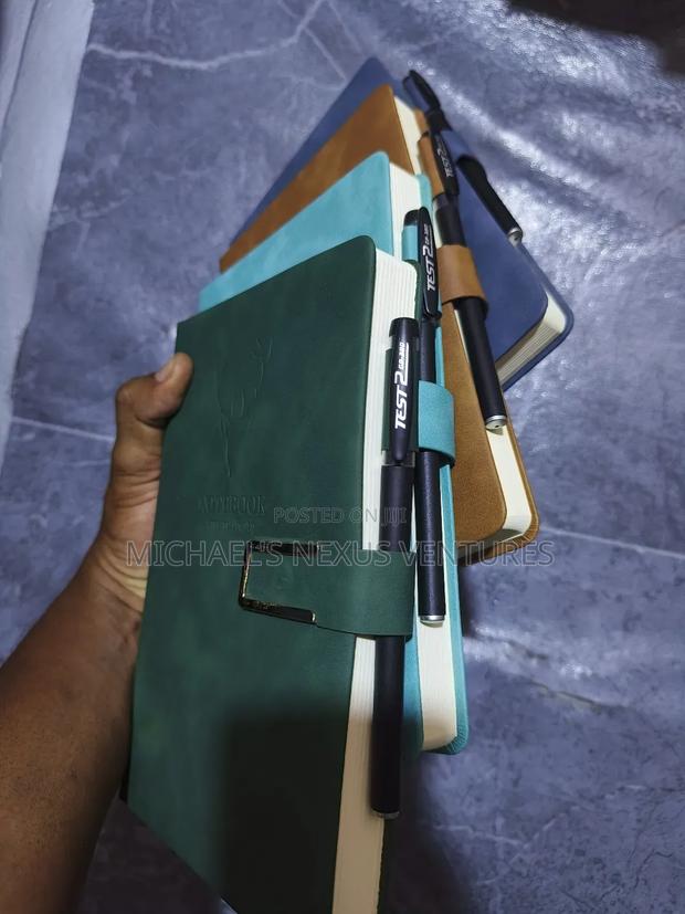 Diary Note or Notebook Blue With 2 Pens