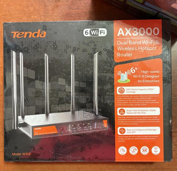 Tenda Gigabit Wi-Fi6 Dual Bandrouter Wireless Hotspot W30e · Photo 3