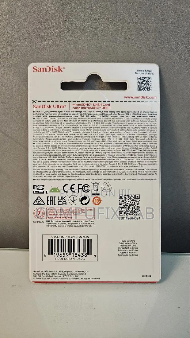 32gb Sandisk Ultra Microsdxc Card / Memory Card photo 2