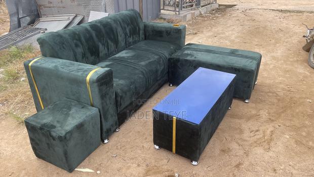 Green Velvet Material Sofa photo 2