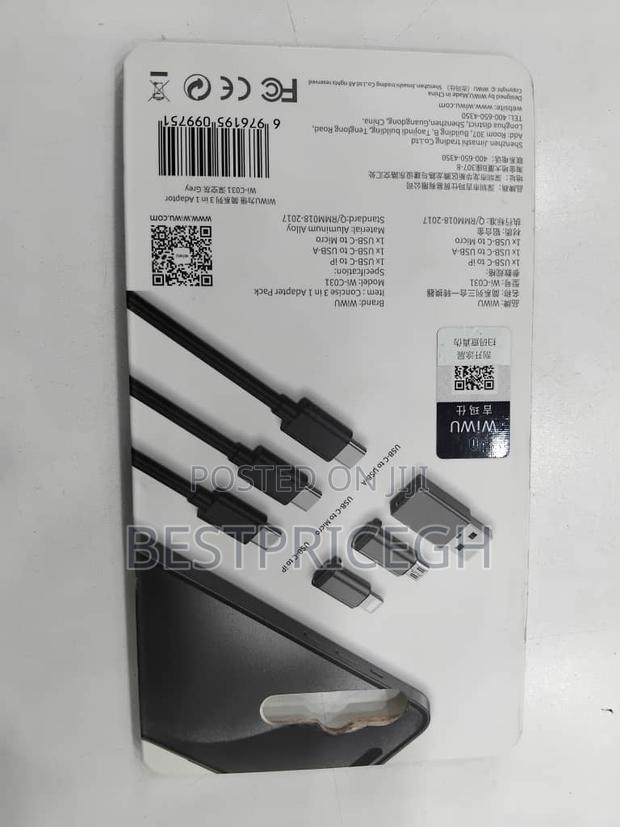 Wiwu Concise 3-in-1 Adapter Pack Grey · Photo 4