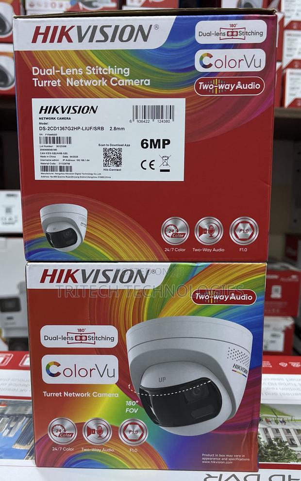Hikvision 6mp Dual Lens Stitched Wide Angle Colorvu Ip Cam · Photo 4