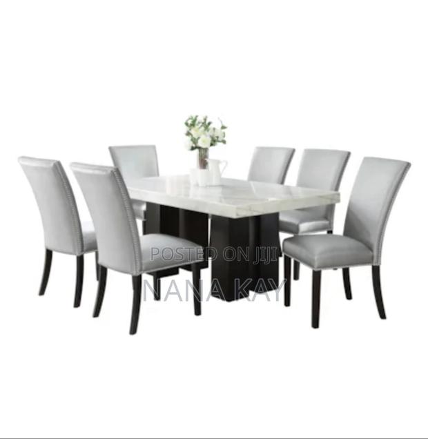 Camila Marble Top Rectangular 7-Piece Counter Dining Set photo 2