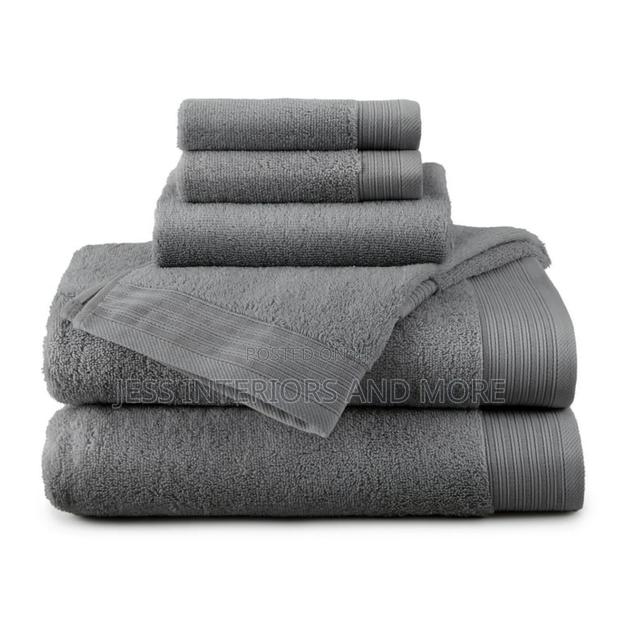 Hotel Style 100% Cotton 6-Piece Towel Set, Charcoal Sky · Photo 3