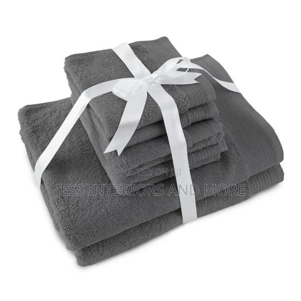 Hotel Style 100% Cotton 6-Piece Towel Set, Charcoal Sky · Photo 4