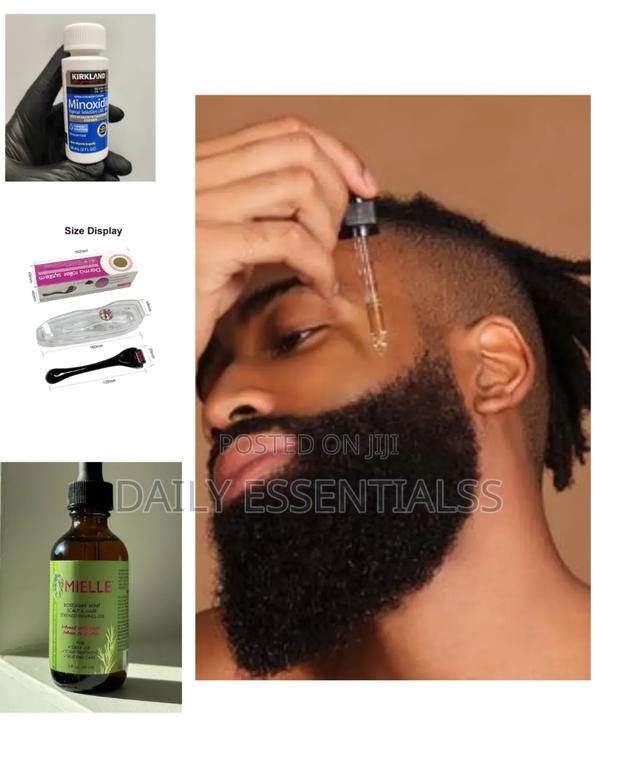 Complete Hair Beard Regrowth Pack Mielle,Kirkland Roller · Photo 2
