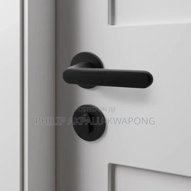 Modern Matte Black Door Lock