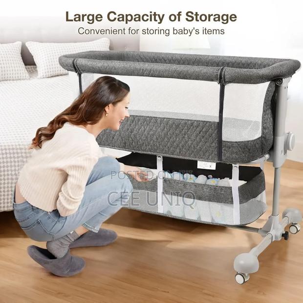 Baby Bed Side Crib With Storage Basket photo 6