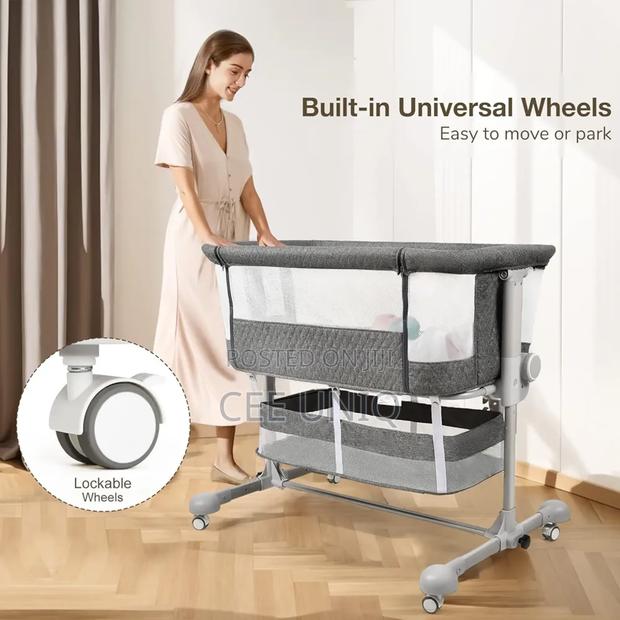 Baby Bed Side Crib With Storage Basket photo 7