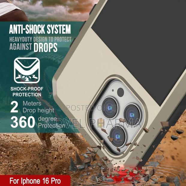 Heavy Duty Armour Case for iPhone 16pro Max (Black) photo 5