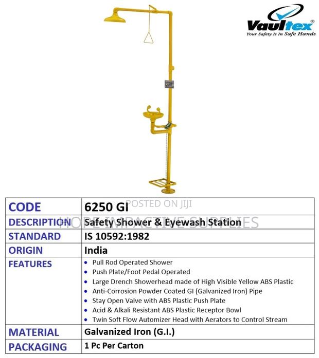 Vaultex Emergency Eye Wash Station - Galvanized.