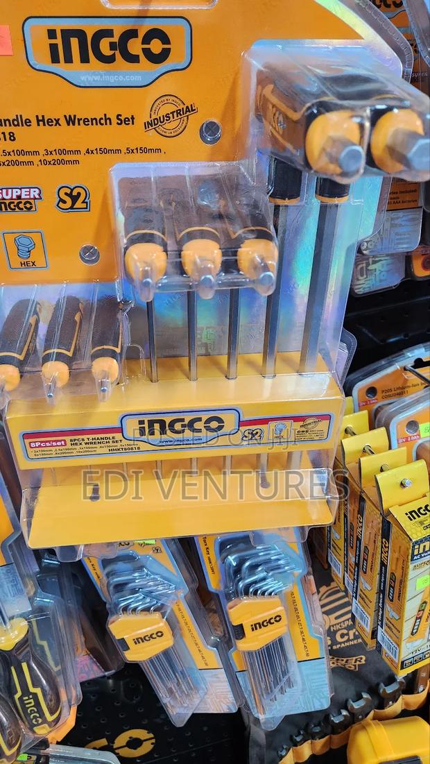 Ingco 8 PCS T Handle Hex Wench Set. Comfortable Grip photo 3