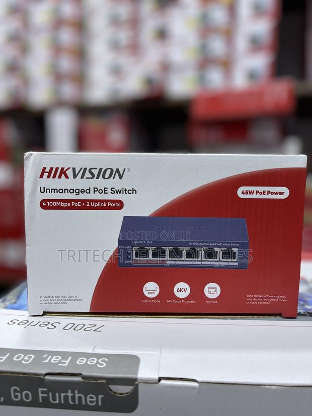 Hikvision 4port Unmanaged Poe With 2 Uplink Ds-3e0106p-E/M · Photo 4