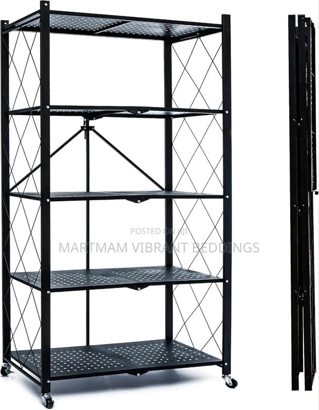 Foldable Storage Rack With Wheels · Photo 1