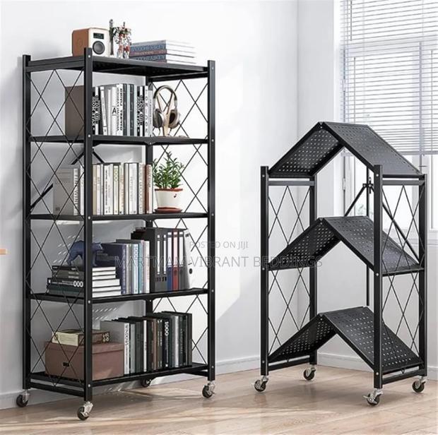 Foldable Storage Rack With Wheels · Photo 2