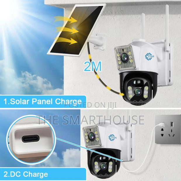 TSH- Solar 4g Dual CCTV Camera ( Free 256g Memory Card) photo 5