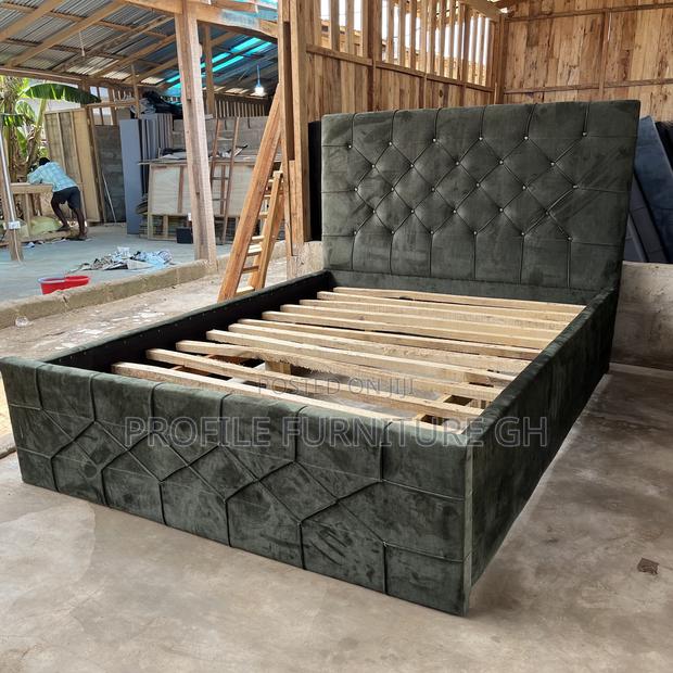 Army Green Suede Double Bedframe// Luxurious And Durable photo 4