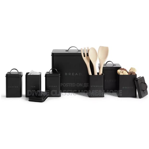 Habitat 7 Piece Carbon Steel Storage Set - Black photo 2