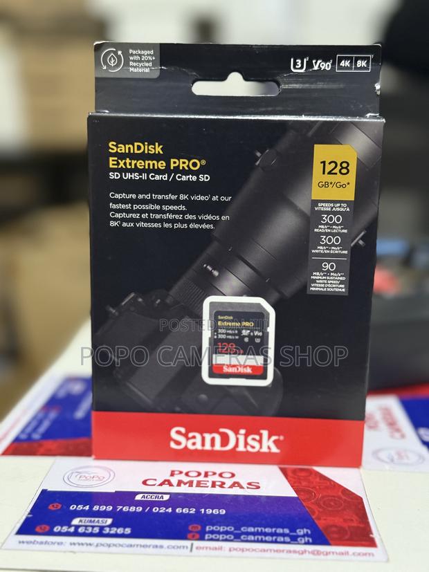 128gb Sandisk Extreme Pro V90; 300mb/S · Photo 2