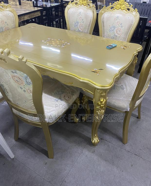 Executive Classic Wooden Royal Dining Table Set With Chairs photo 2
