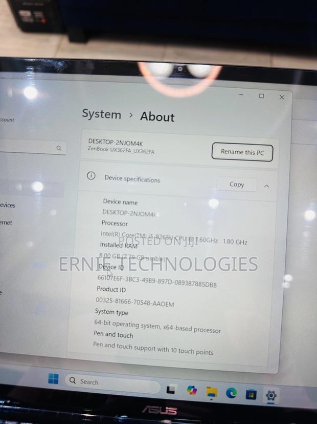 Laptop Asus Zenbook Flip 13 UX363 8GB Intel Core I5 SSD 256GB photo 13