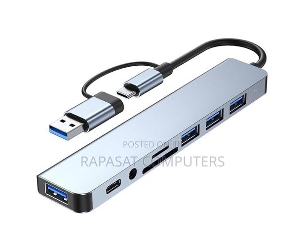 2-in-8 Usb a Usb C to 8-Ports Hub · Photo 2