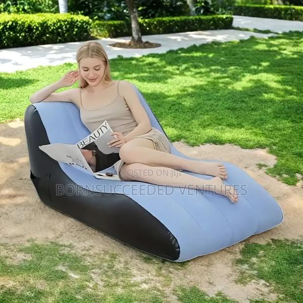 Lazy Sofa Inflatable Folding Louniger Outdoor Sofa Bed · Photo 4