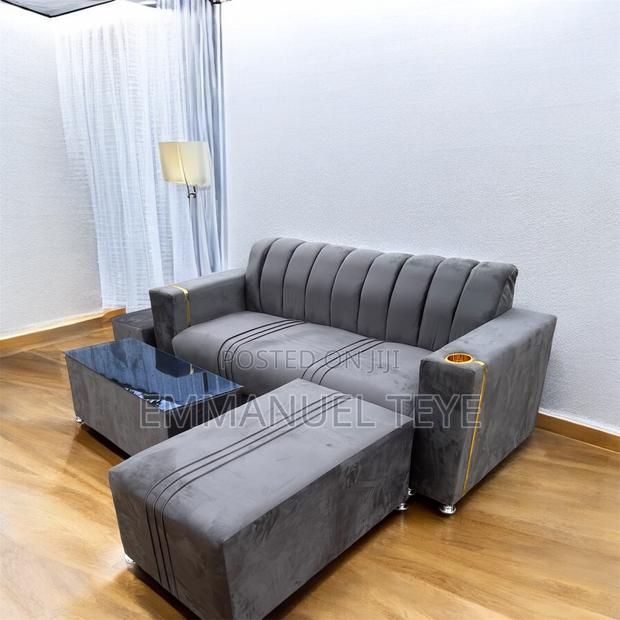 3 in One Sofa Set Made Off Ash Fabric · Photo 3