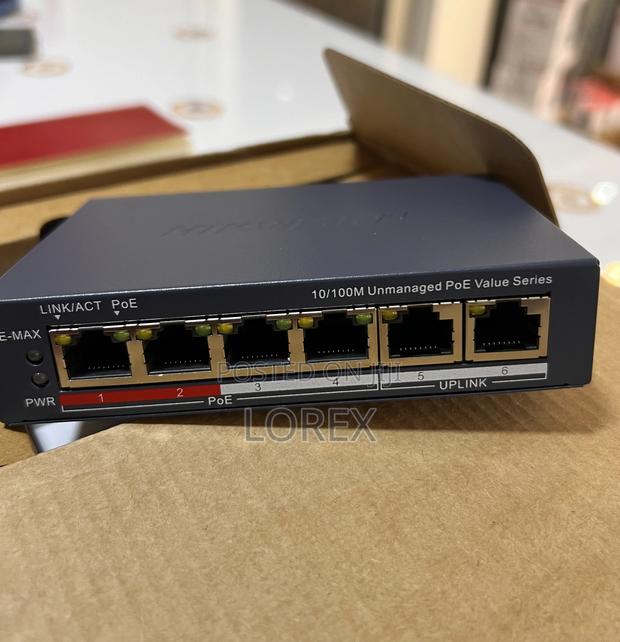 Hikvision 4 Port Poe Switch Unmanaged+2uplink 3e0106p-e/M(B) · Photo 2