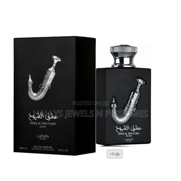 Ishq Al Shuyukh Silver Perfume by Lattafa, 100ml, Men's · Photo 4