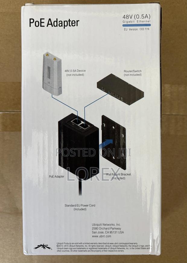 Ubiquiti Poe Adapter 48v Poe-48-24w-G+Gigabit Lan Port · Photo 4