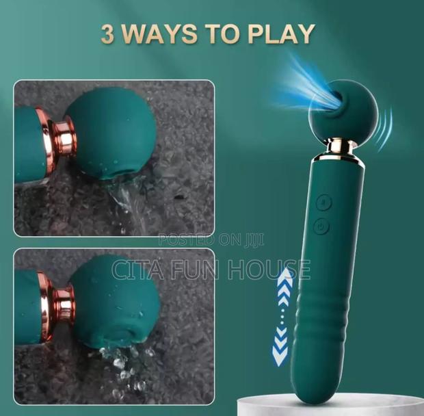 3 in 1 Sucking , Slapping , Thrusting Magic Wand Vibrator · Photo 3
