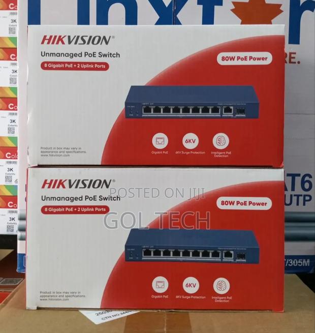 8port Gigabit Poe Switch Unmanaged With 2uplink Hikvision · Photo 3