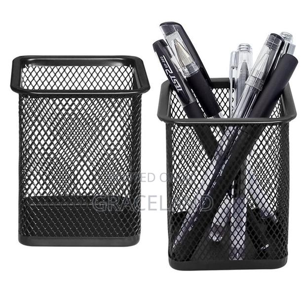 2in1 Desktops Pen-Pencils Pot for Office-School Metal Pots