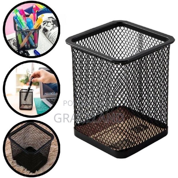 2in1 Desktops Pen-Pencils Pot for Office-School Metal Pots