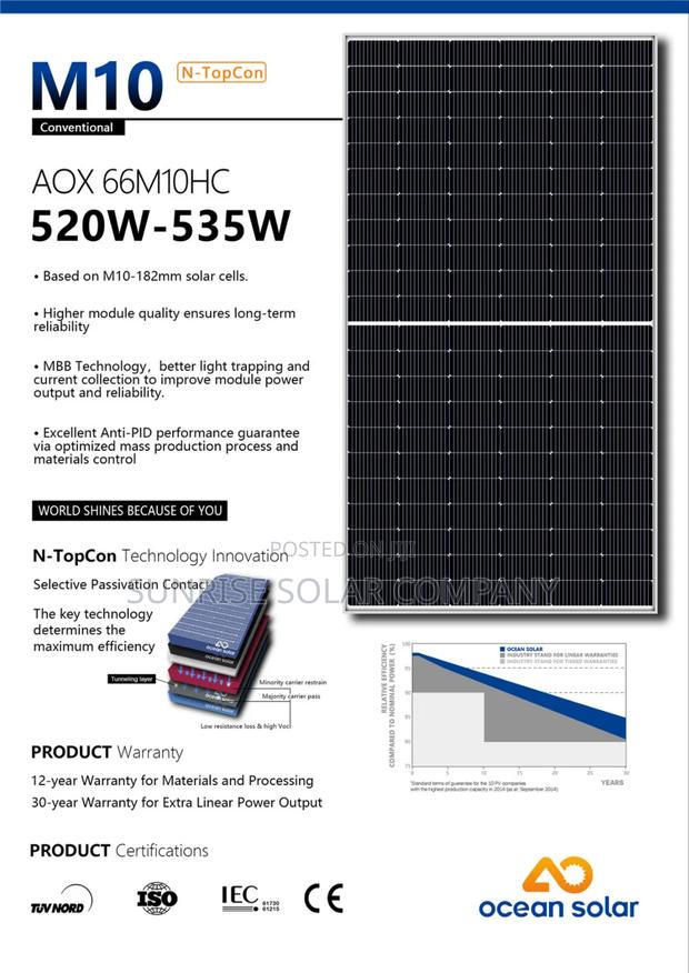Solar Panel Mono 520w photo 2