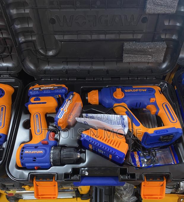 Wadfow 20v Cordless Drill and Rotary Hammer Combo Set · Photo 3