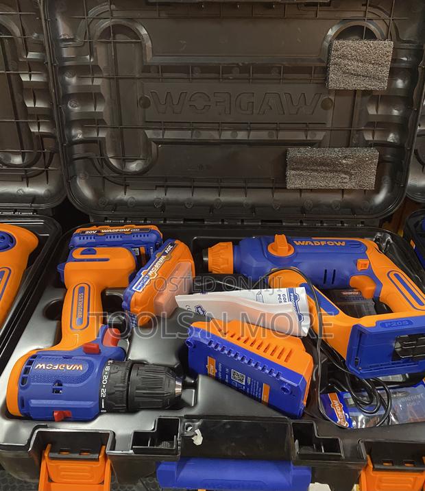Wadfow 20v Cordless Drill and Rotary Hammer Combo Set · Photo 4