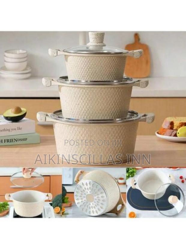 10pcs Offwhite Granite Cooking Pots/Utensils