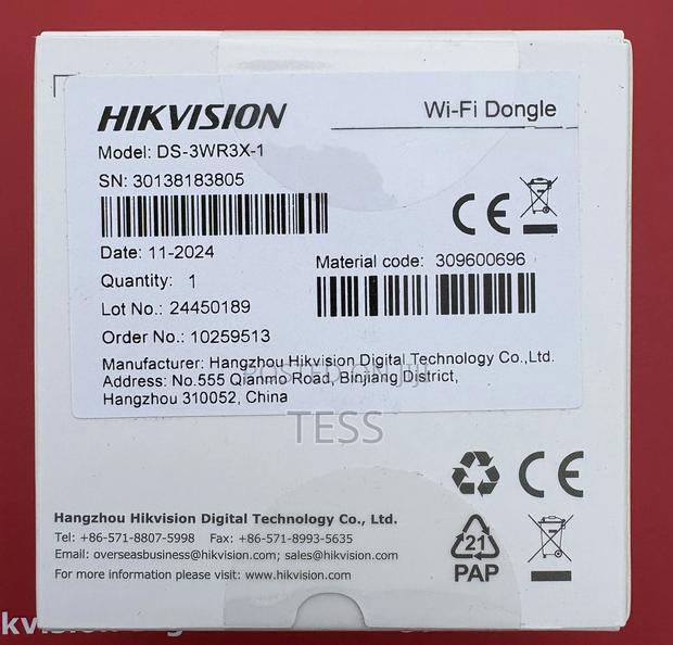 Hikvision USB Wifi Receiver Dongle for DVR/NVR Ds-3wr3x-1 · Photo 4