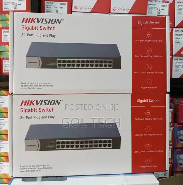 Hikvision Gigabit Switch 24port Plug and Play Rack Mount · Photo 3