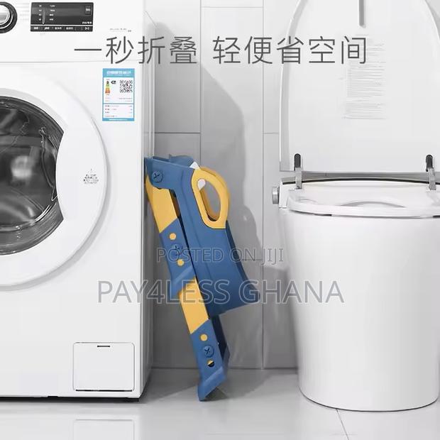 Adjustable Plastic Baby Toilet Training Seat Ladder photo 3