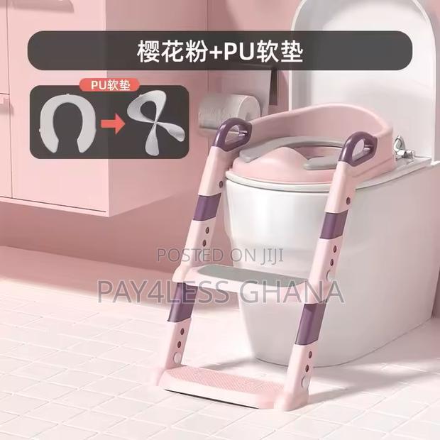 Adjustable Plastic Baby Toilet Training Seat Ladder photo 4