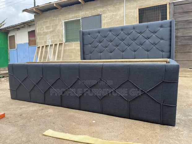 Dark Gray Queen Size 72x75 Bedframe// Luxurious And Durable photo 3