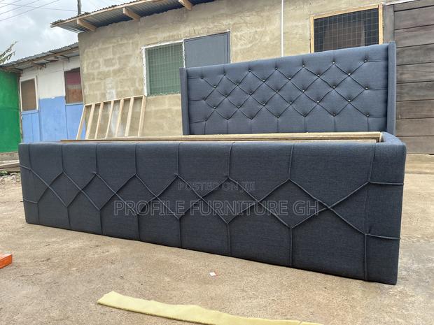 Dark Gray Queen Size 72x75 Bedframe// Luxurious And Durable photo 2